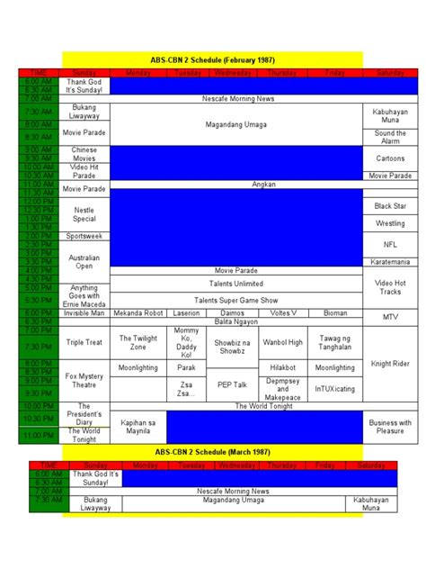 abs-cbn schedule